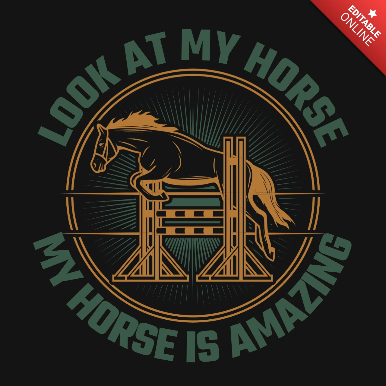私の馬を見て、それは素晴らしい競馬Tシャツデザインテンプレート