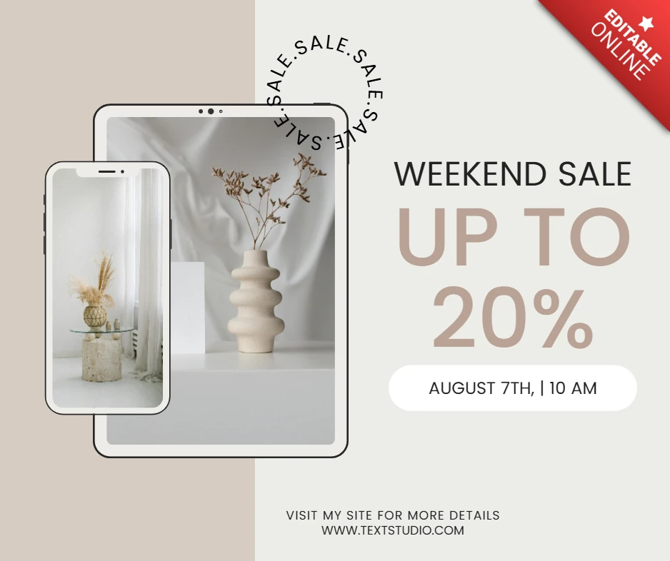 Weekend uitverkoop advertentie nieuwsbrief ontwerpsjabloon