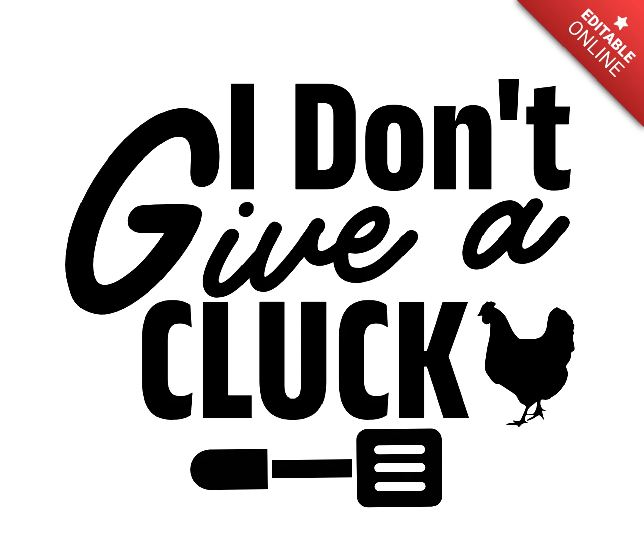 I Don't Give a Cluck Baker T-Shirt Design Template