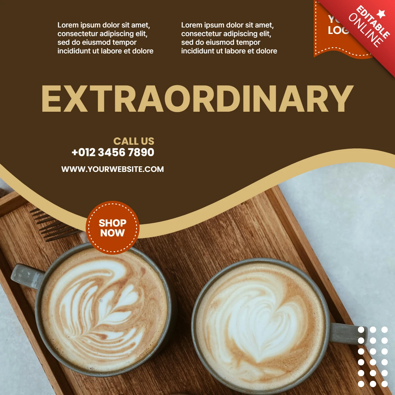 Extraordinary Coffee Instagram Post Design Template