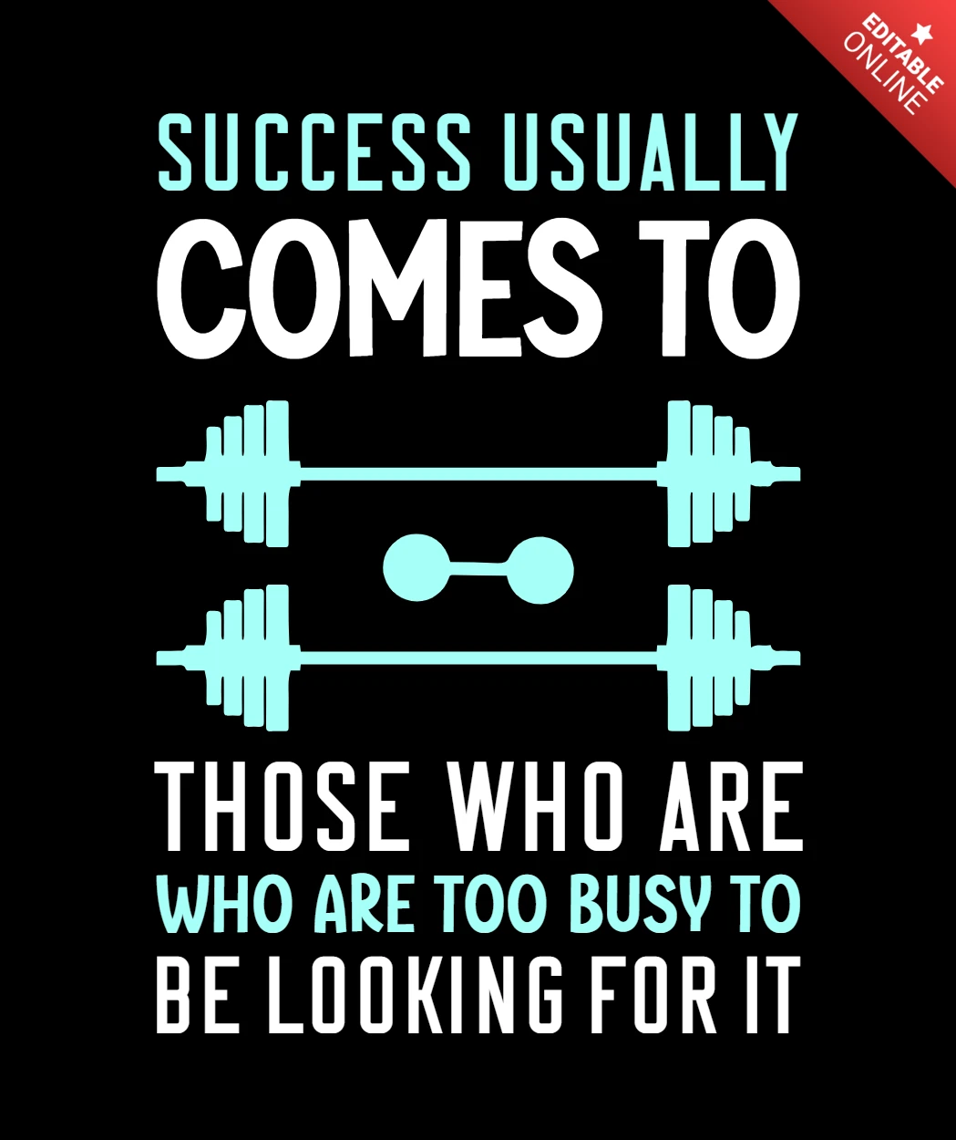Workout Motivational Quote T-shirt Design Template