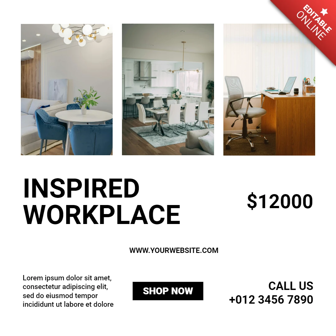 Helle elegante marketing insta ad post design Vorlage