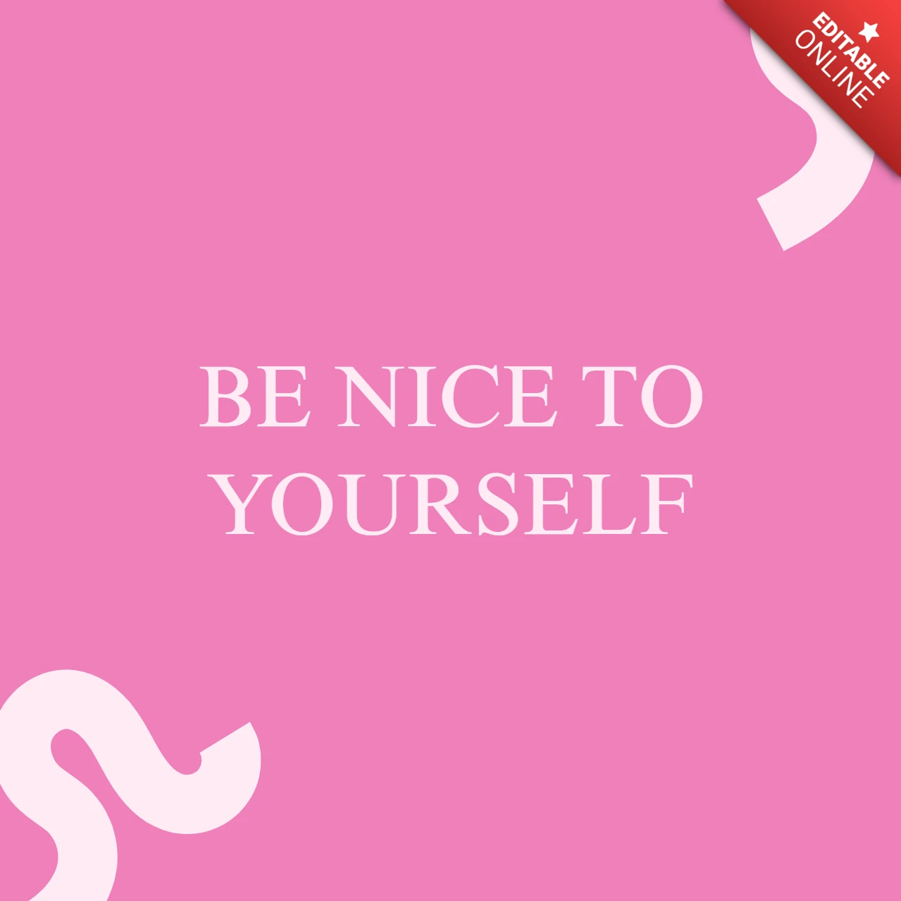 Self-care reminder quote instagram post design template