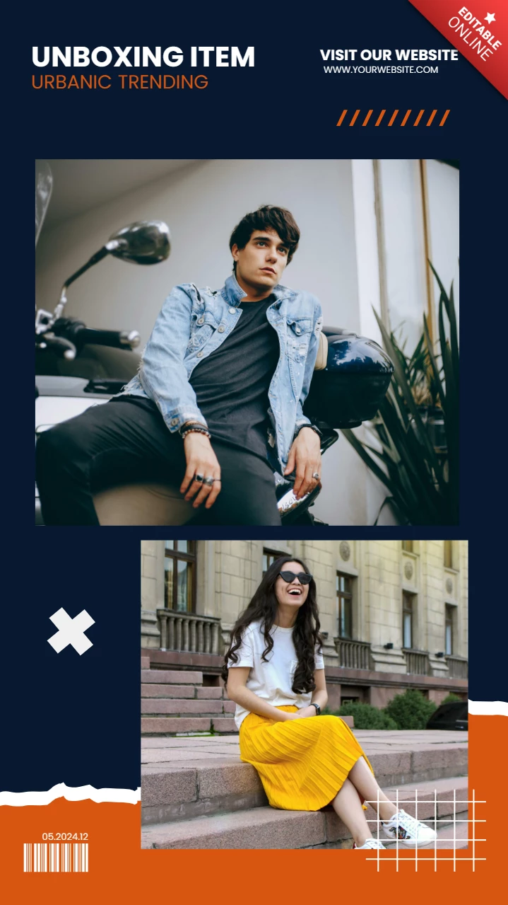 Urbanic trending fashion social media story design template