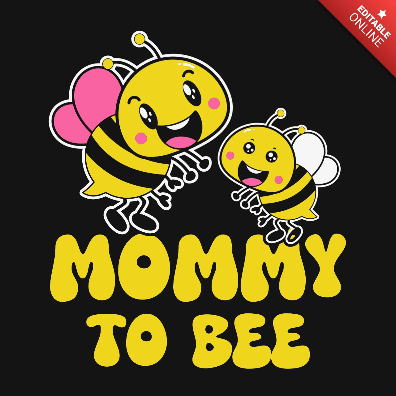 Mommy To Bee Cute Pregnancy T-Shirt Template