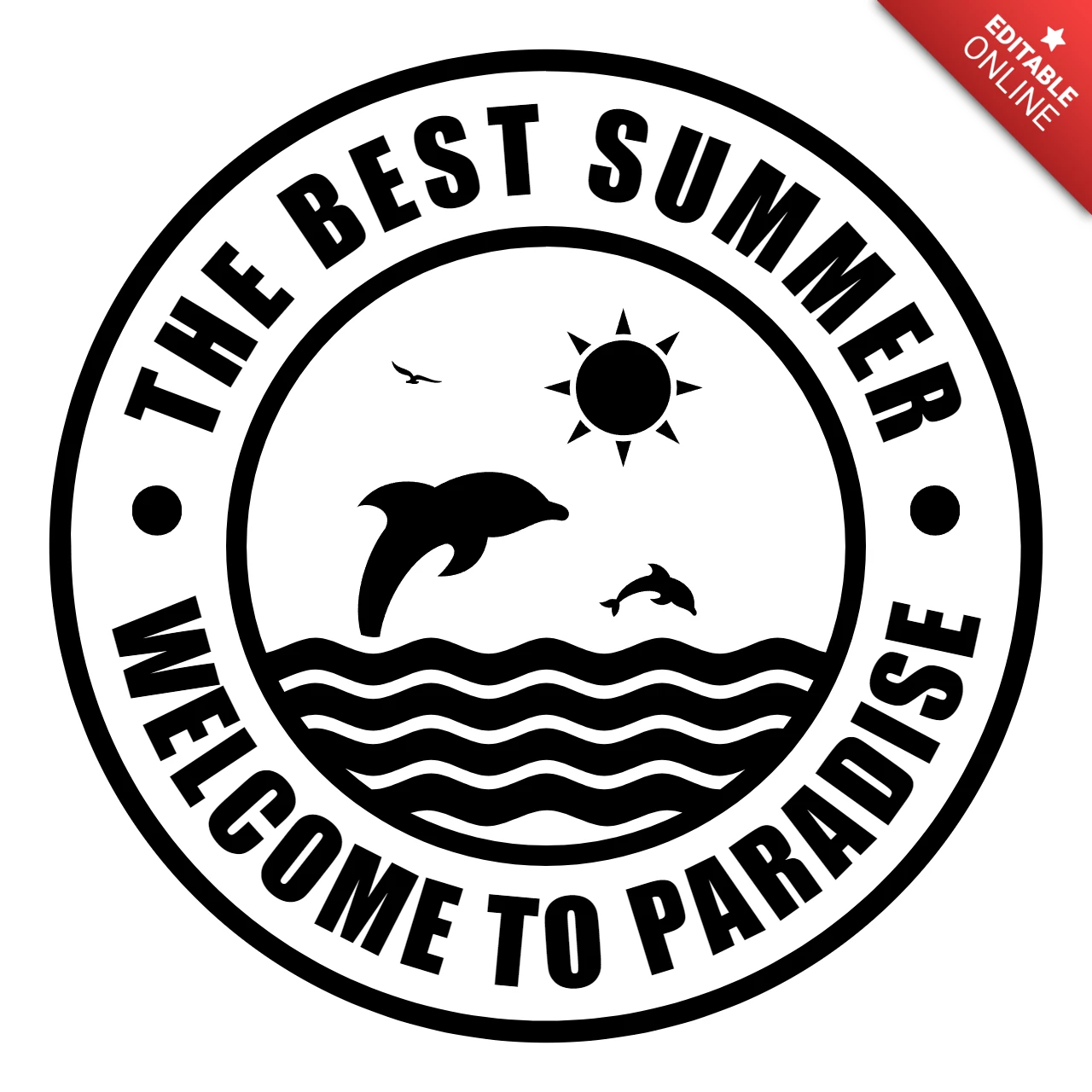 Modèle de logo pour les vacances d'été