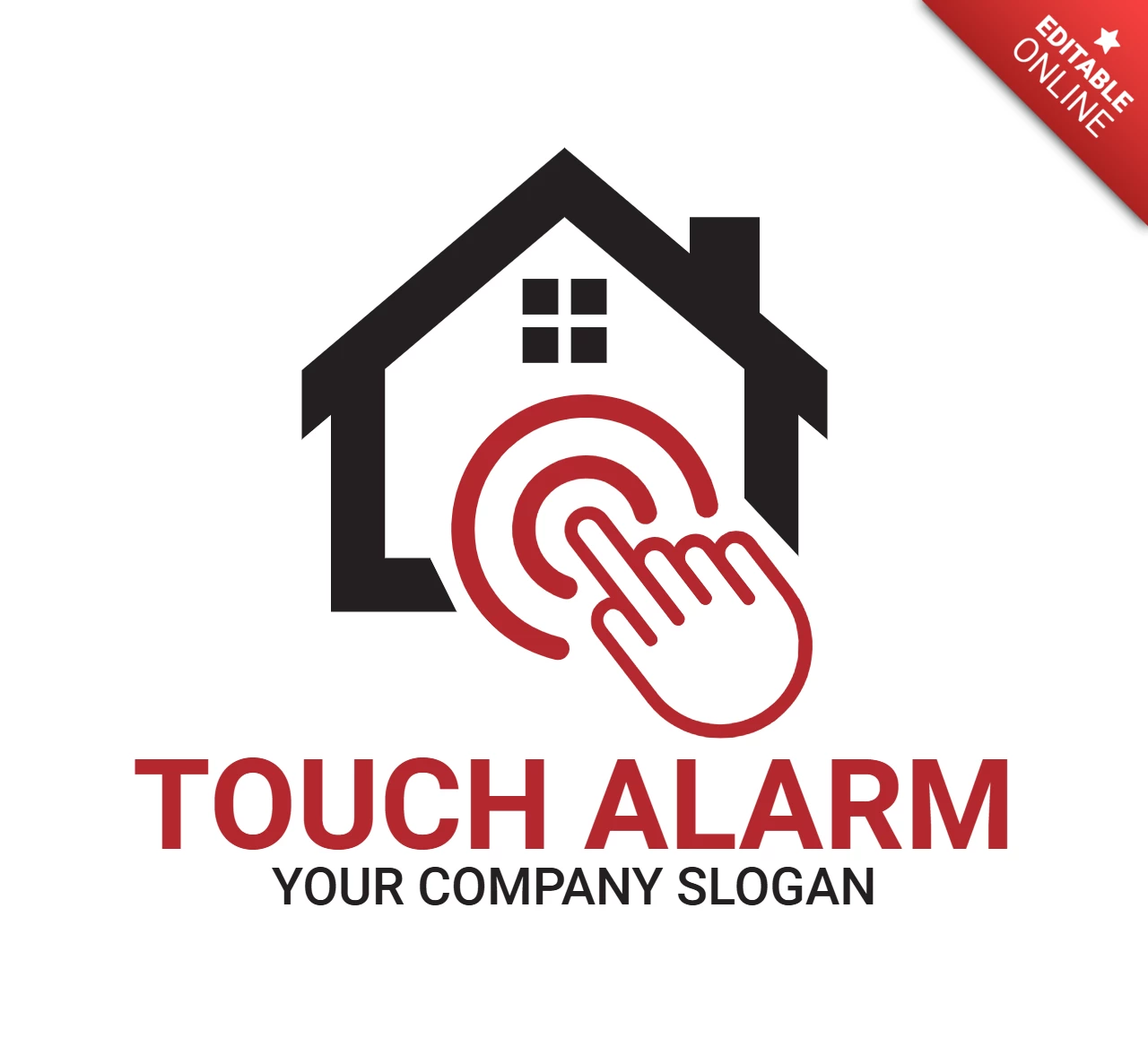 Touch Alarm Logo Design Template