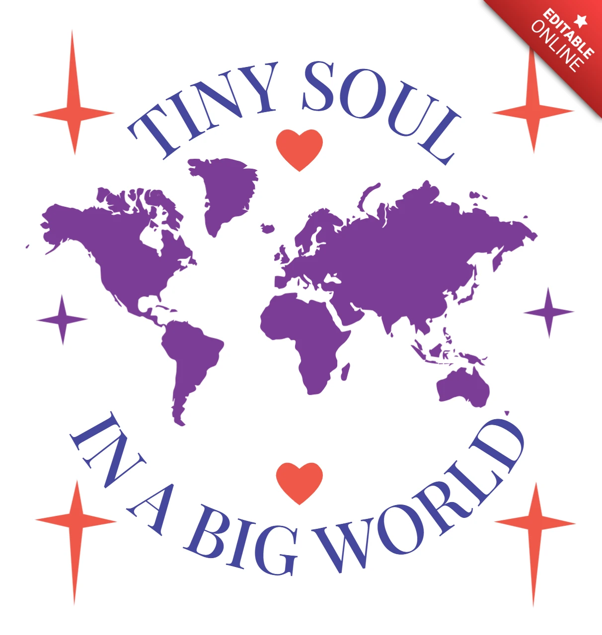 Modèle de design de citation inspirante sur la carte du monde pour impression sur t-shirts