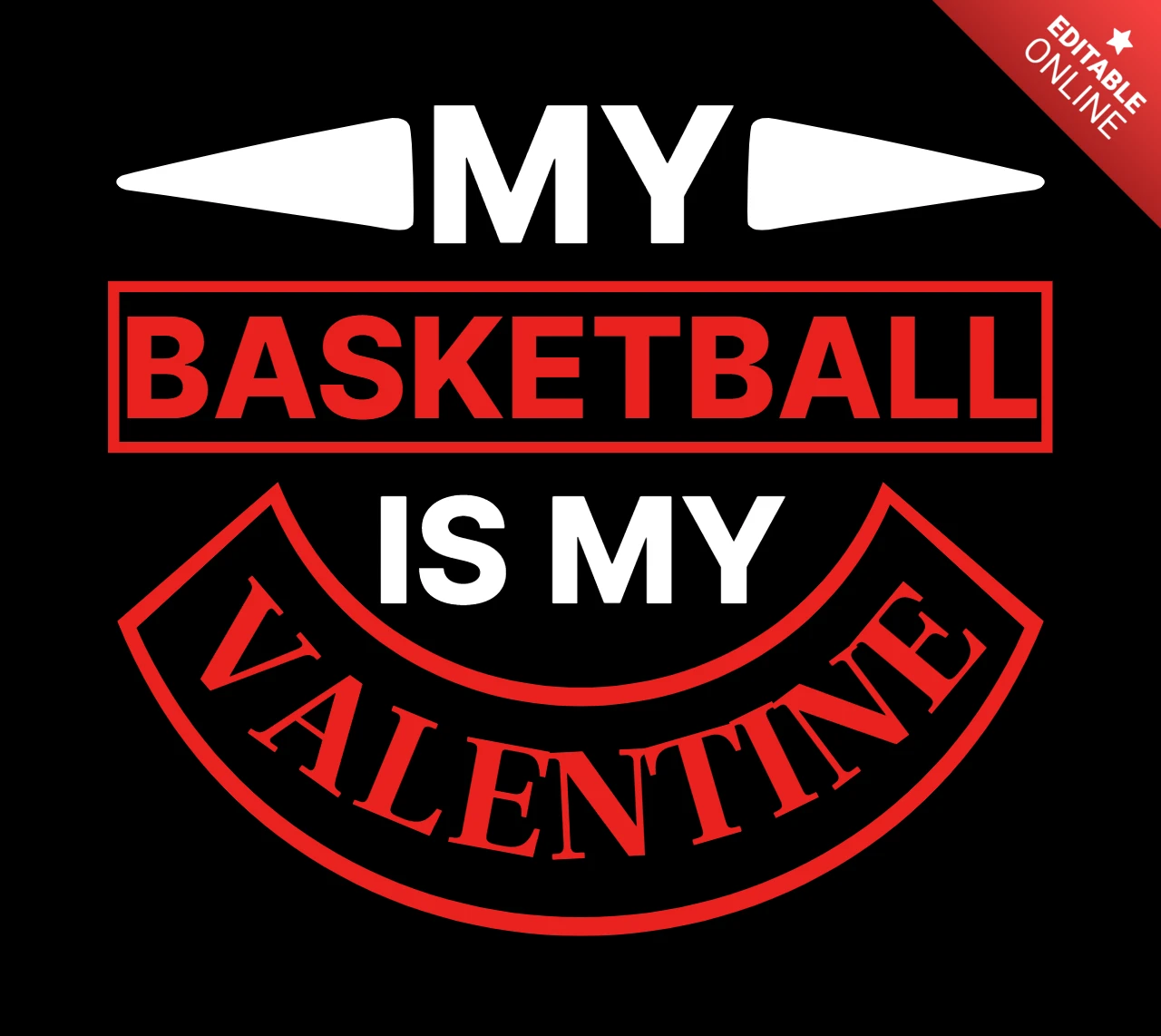 Modello di San Valentino di basket per gli amanti dello sport
