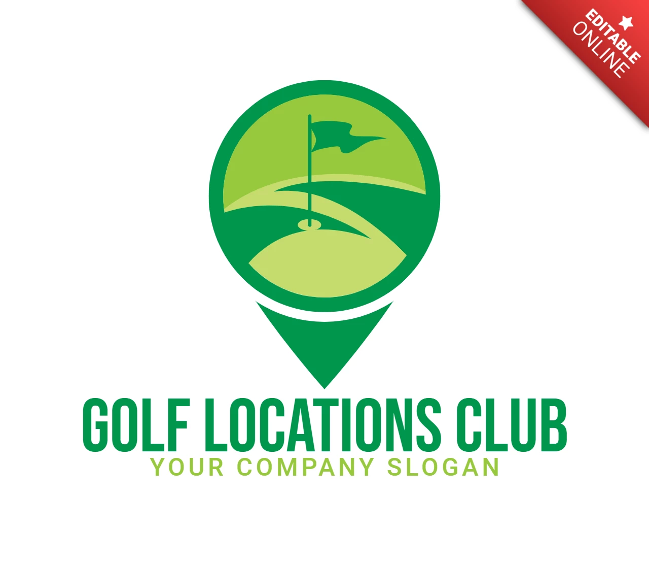 Golf Locations Club Logo Design Template