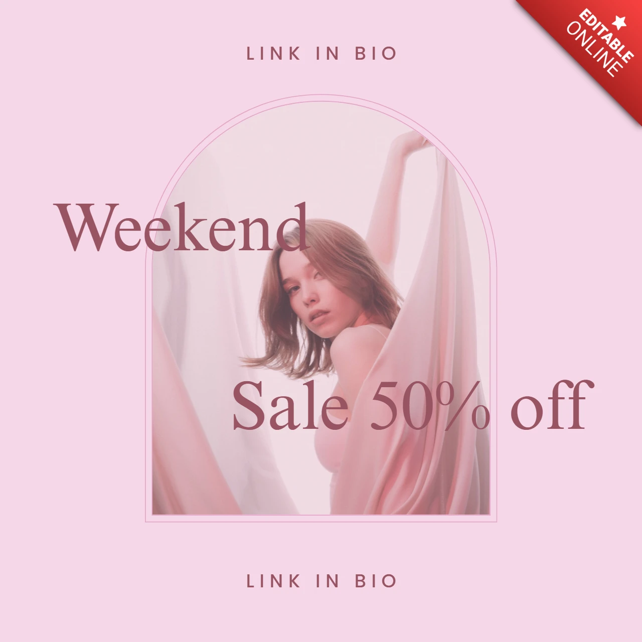 Pastellrosa werbeartikel instagram post design vorlage