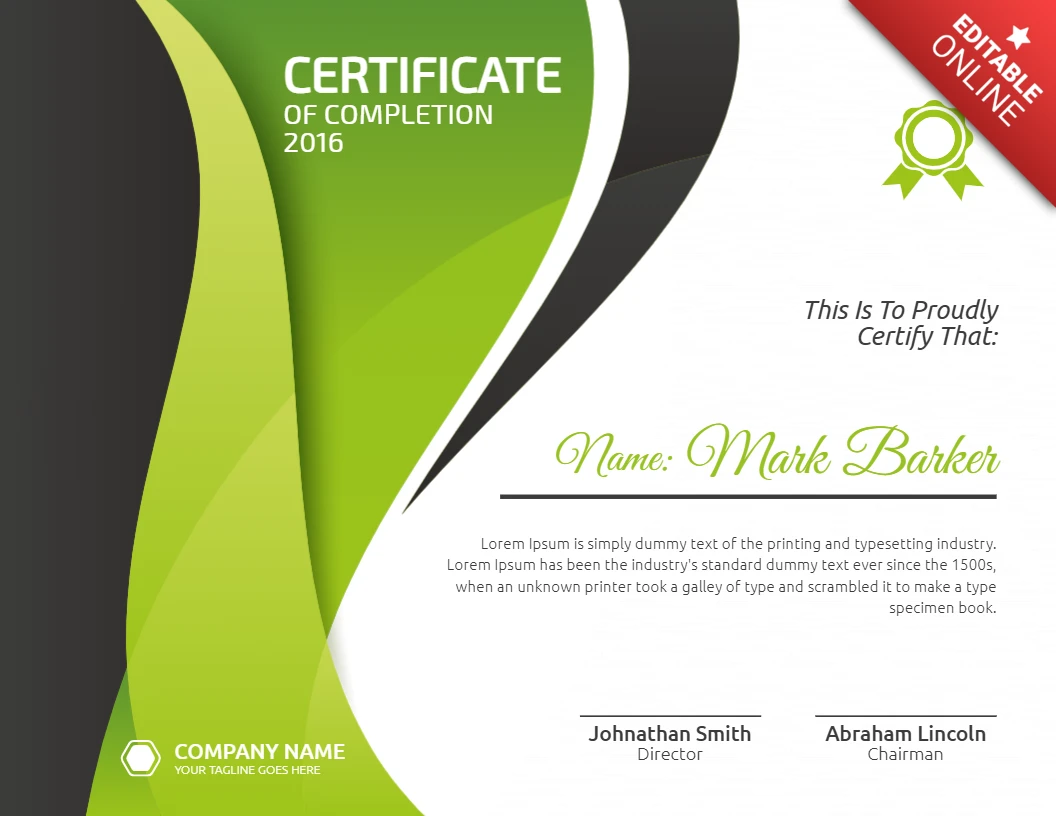 Abstracte moderne professionele zakelijke certificaat post ontwerpsjabloon