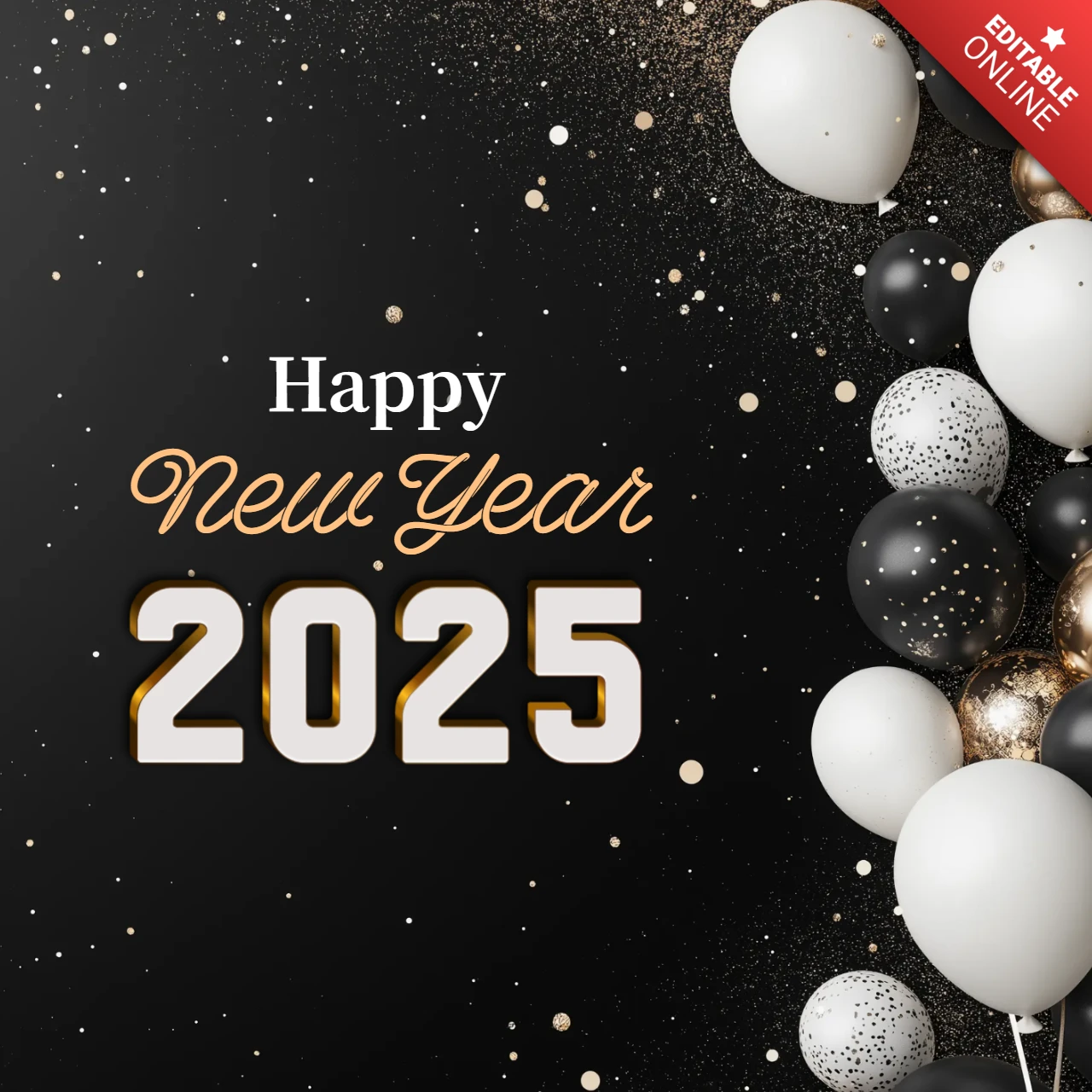 Feliz año nuevo plantilla de diseño de imagen de fondo