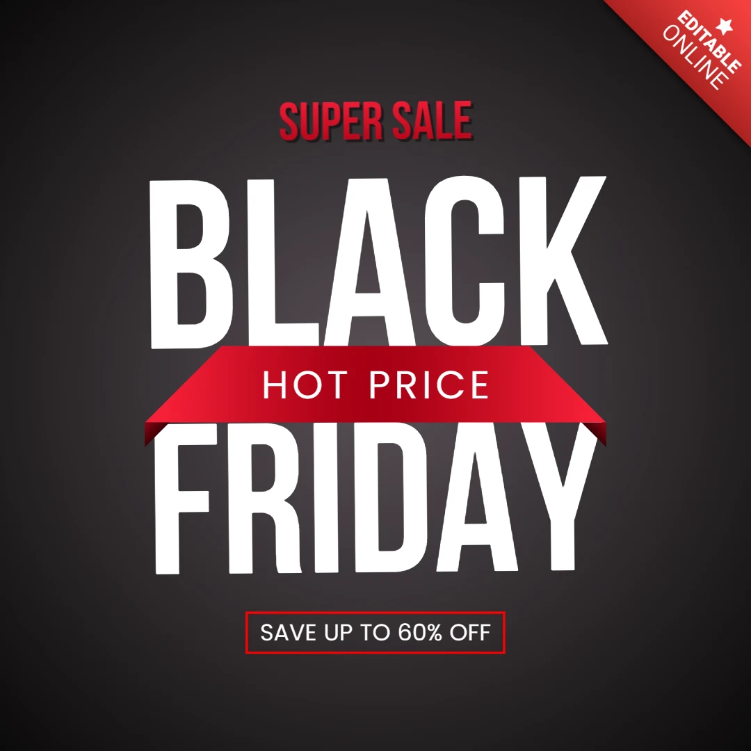 Black Friday Sale Design Template for Promotional Flyers