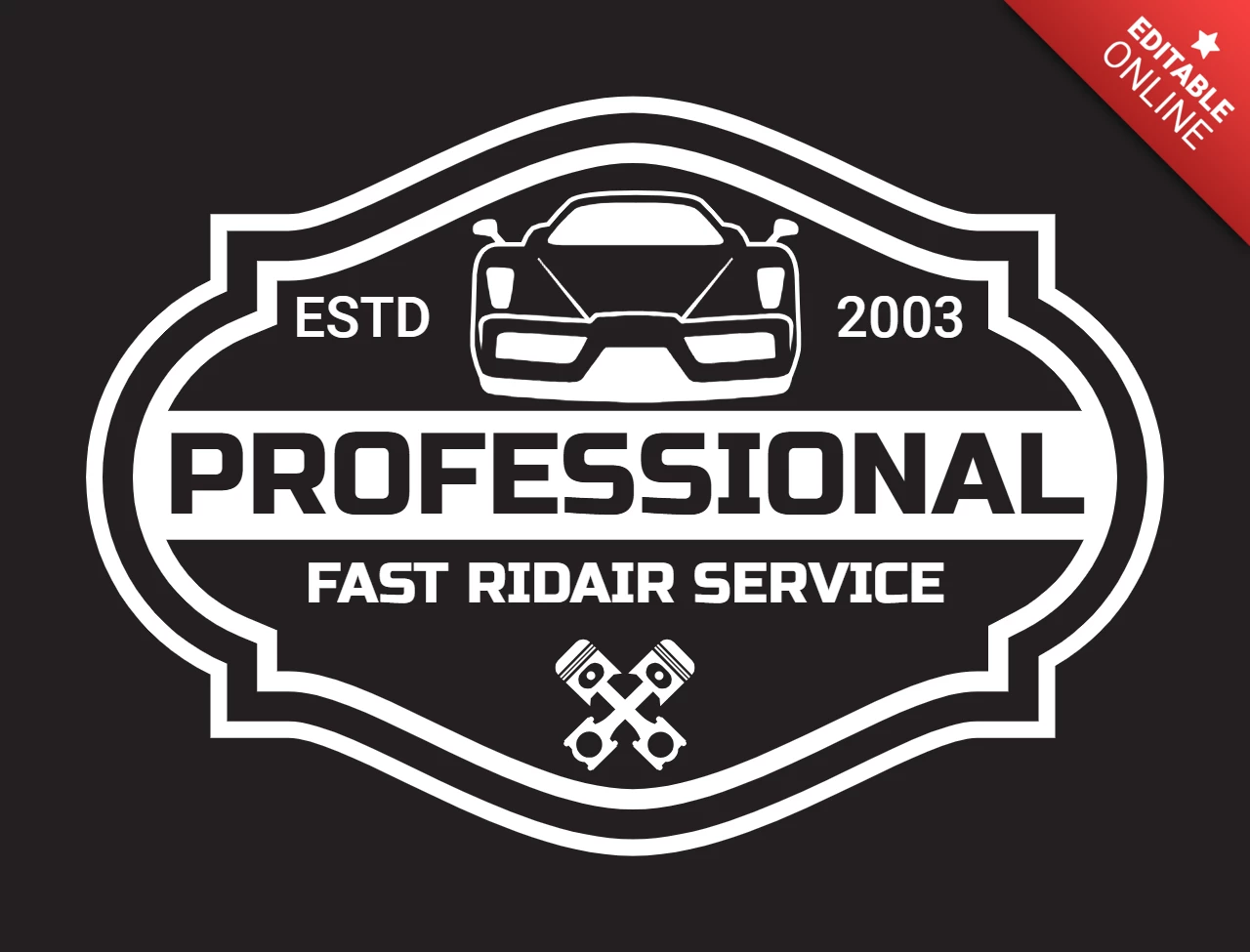 Car Repair Service Logo Design Template