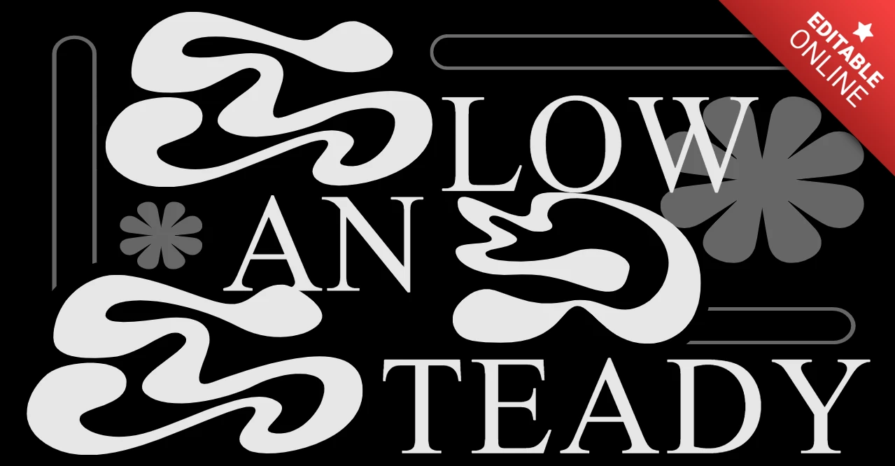 Abstract Typography Design Template for Modern Posters