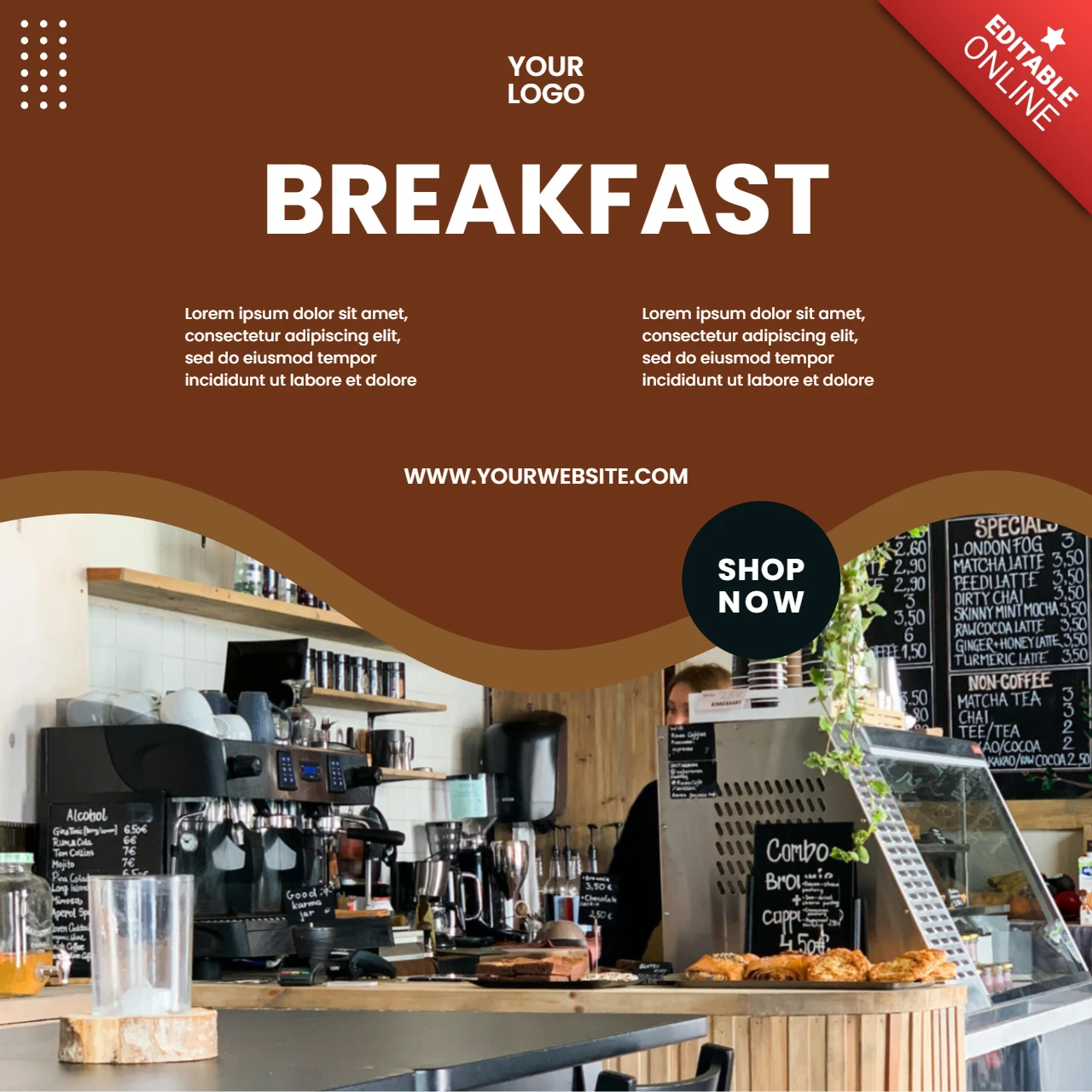 Coffee Sale Instagram Post Design Template