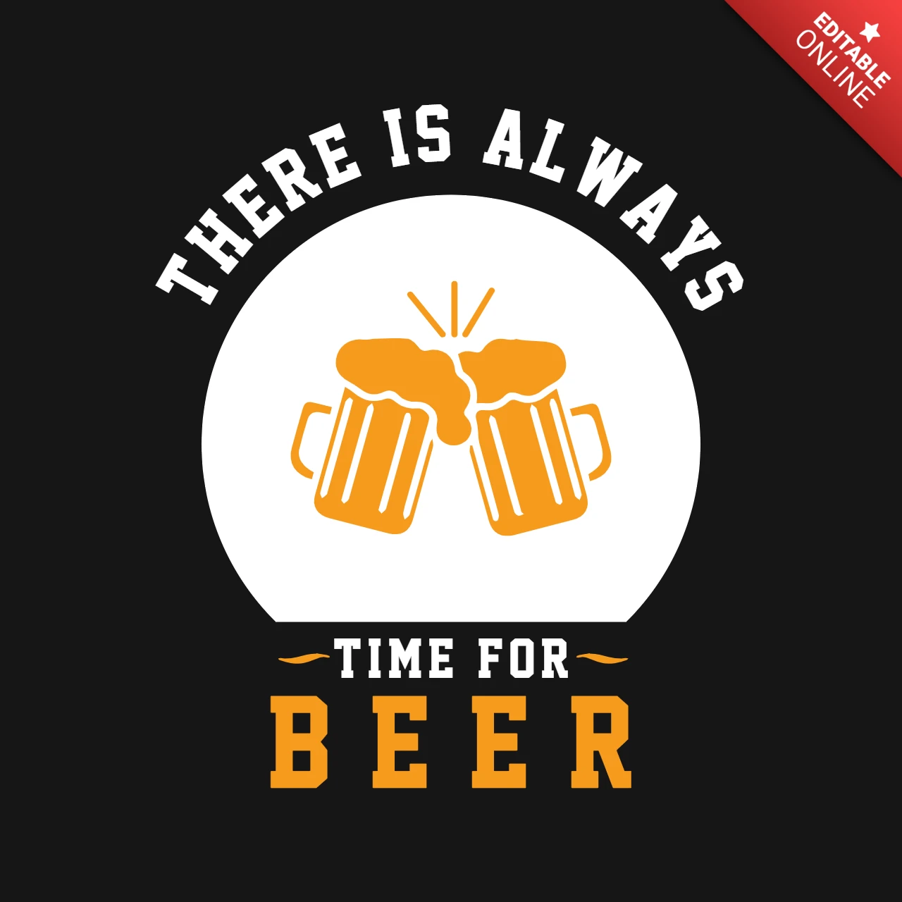C'è sempre tempo per un modello di design di maglietta alla birra