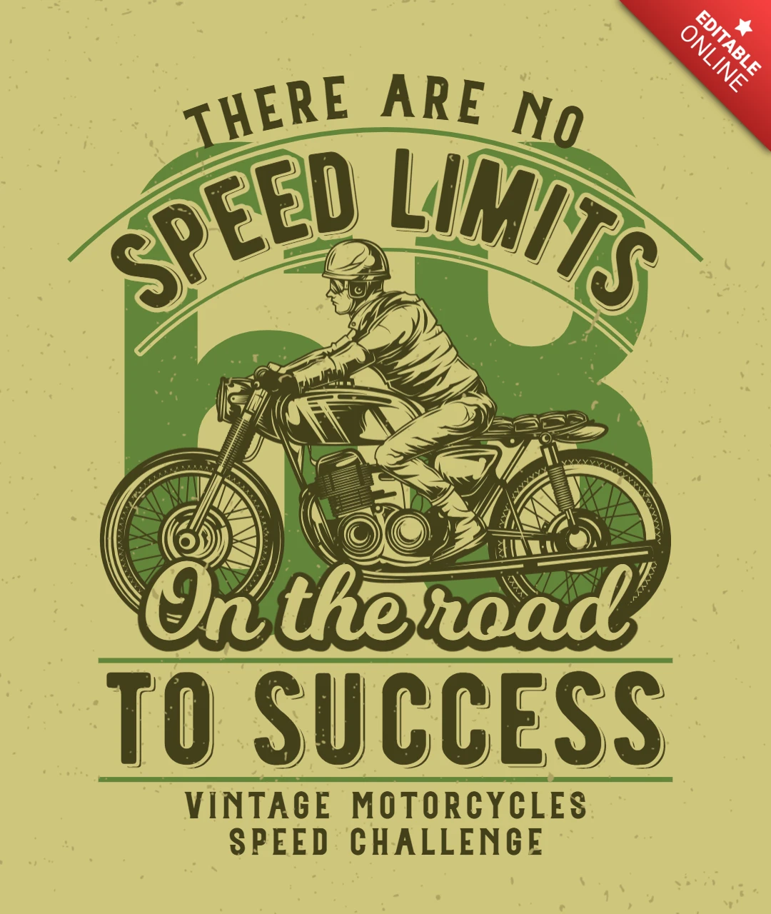 Modèle de t-shirt "Biker on motorcycle" (motard sur sa moto)
