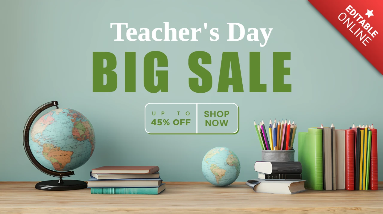 Modelo de design de venda para o dia do professor - promoção educacional moderna e elegante
