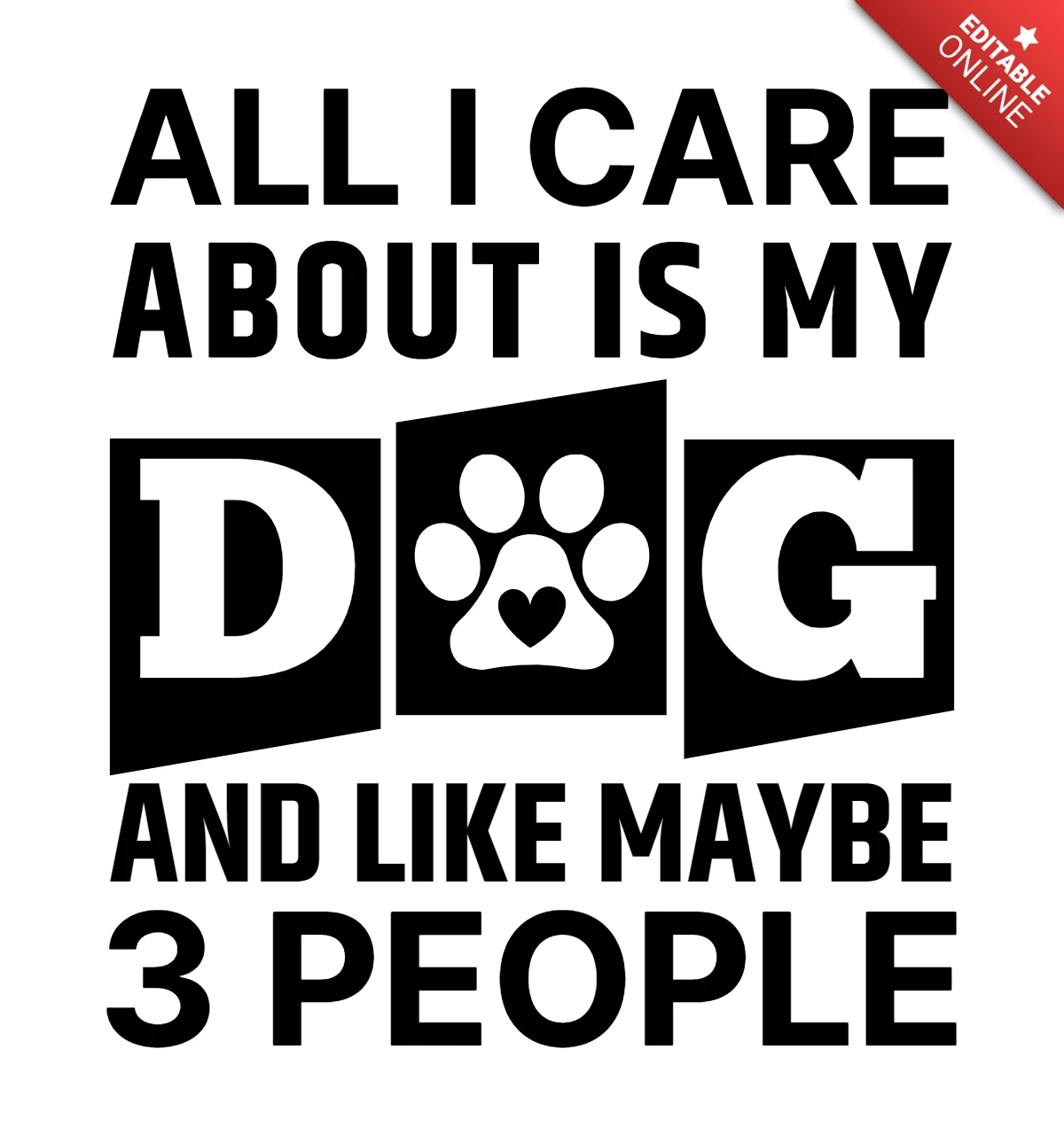 愛犬の肉球Tシャツデザインテンプレート
