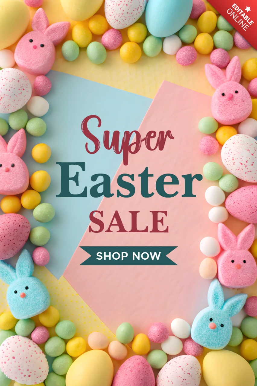 Colorful Easter Sale Design Template for Festive Promotions