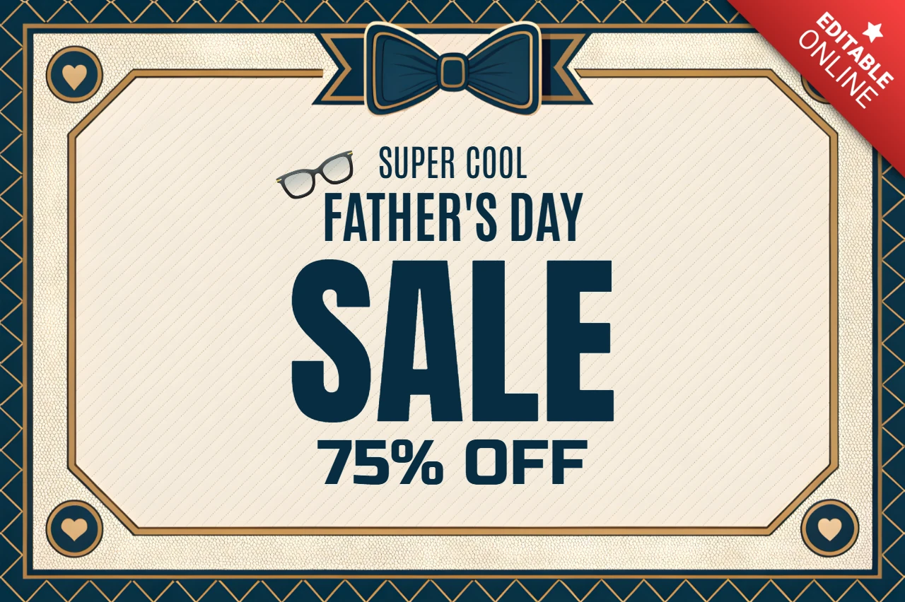 Vintage-Inspired Father's Day Sale Template Design