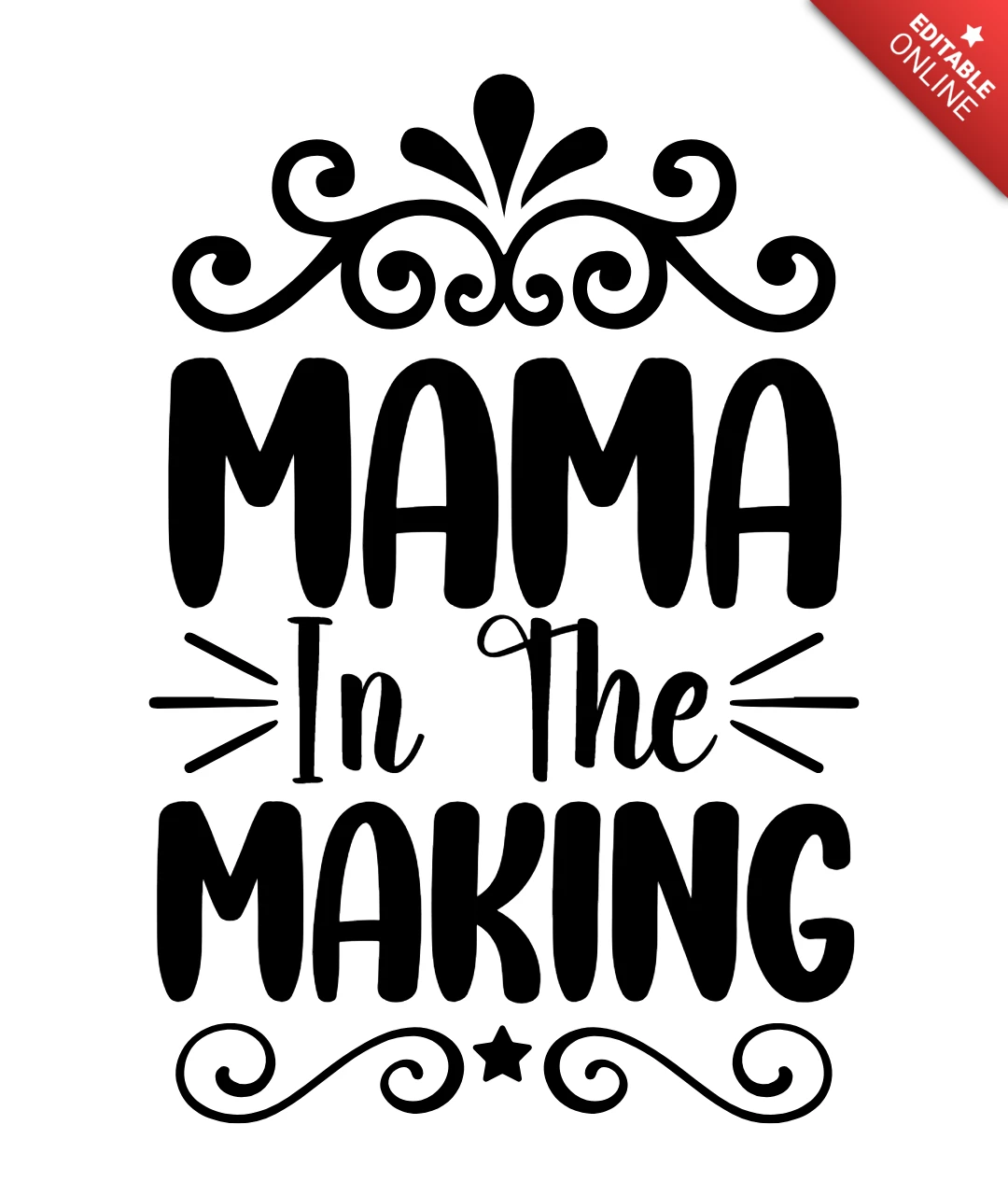 Mama In The Making Birth T-Shirt Design
