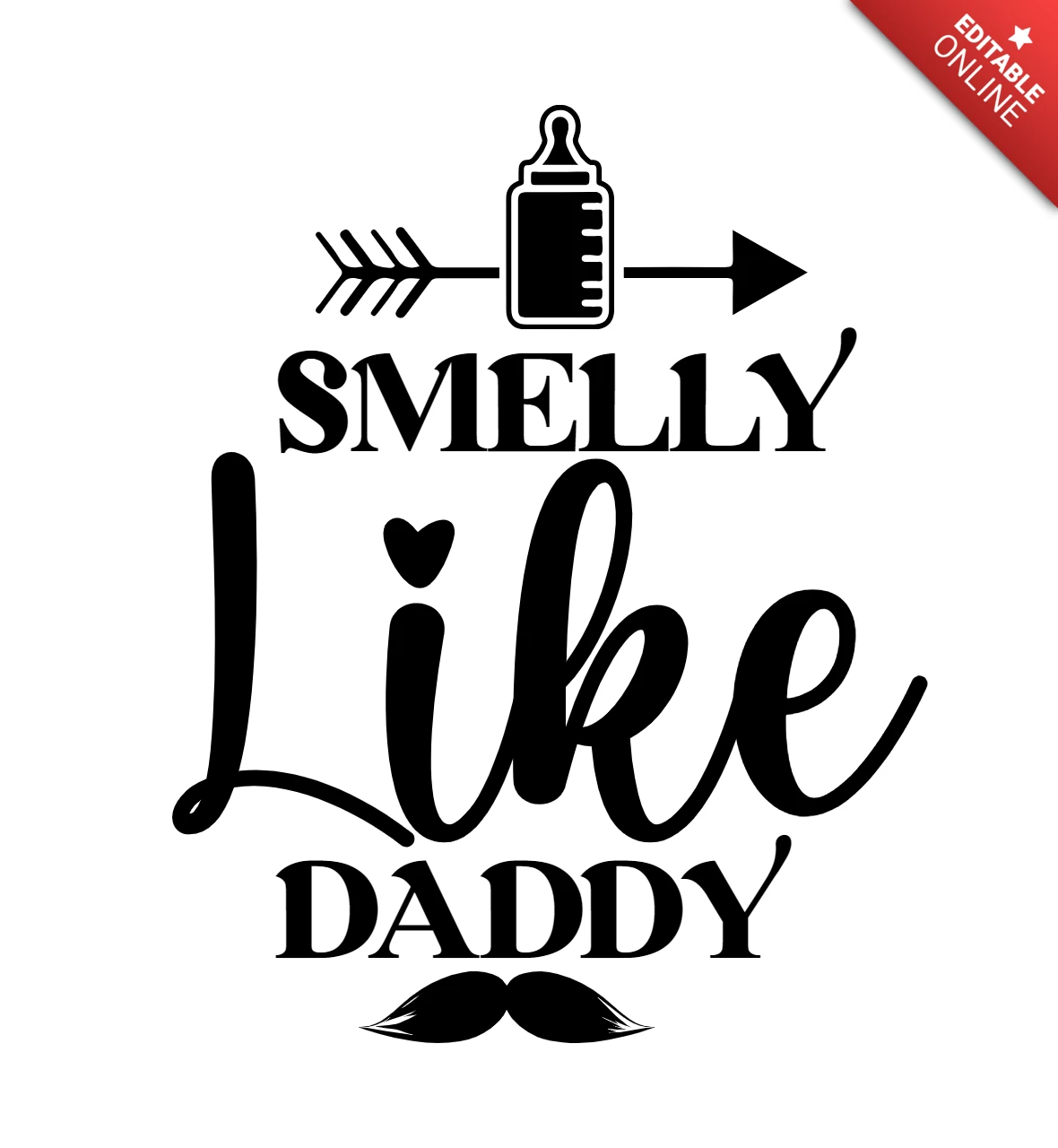 Modelo de design de camiseta de bebê cheiroso como o papai