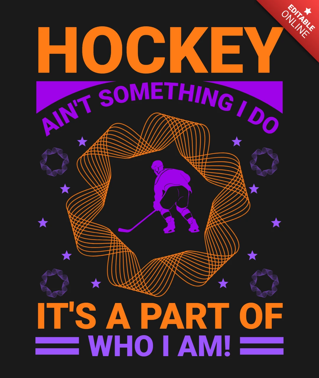 Ijshockey is niet iets motiverende citaat t-shirt ontwerpsjabloon
