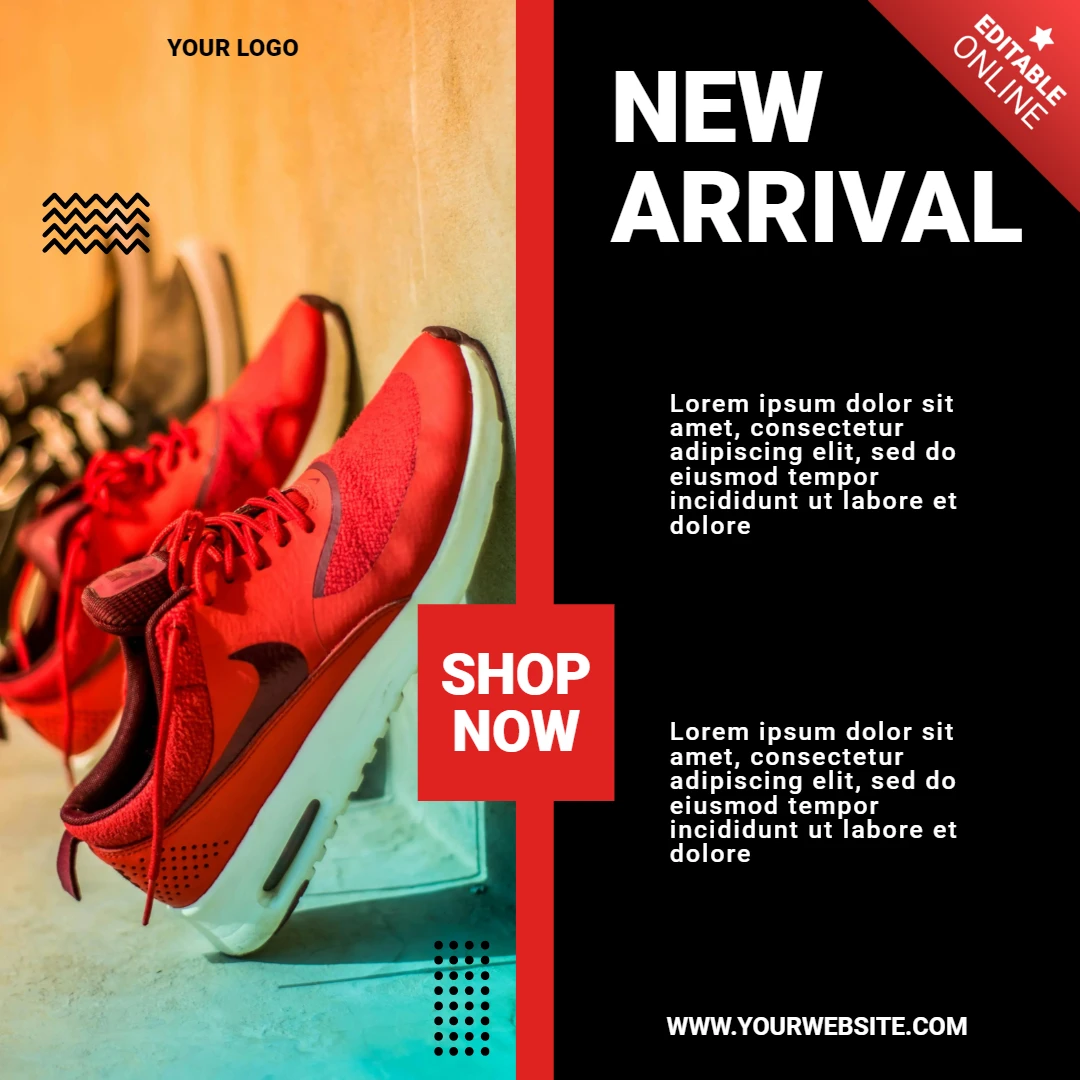 Streetwear-Sneakers-Verkauf – Instagram-Post-Design-Vorlage
