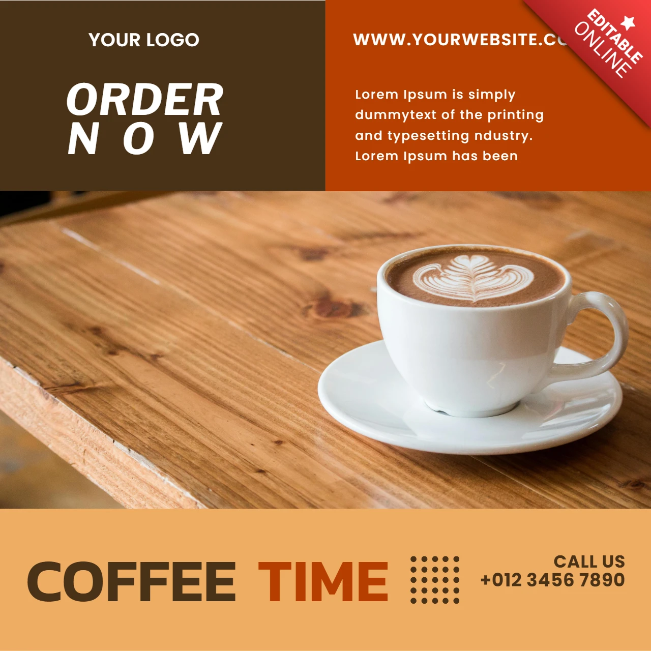 Compre 1 e leve 1 modelo de design de postagem do Instagram para promoção de café