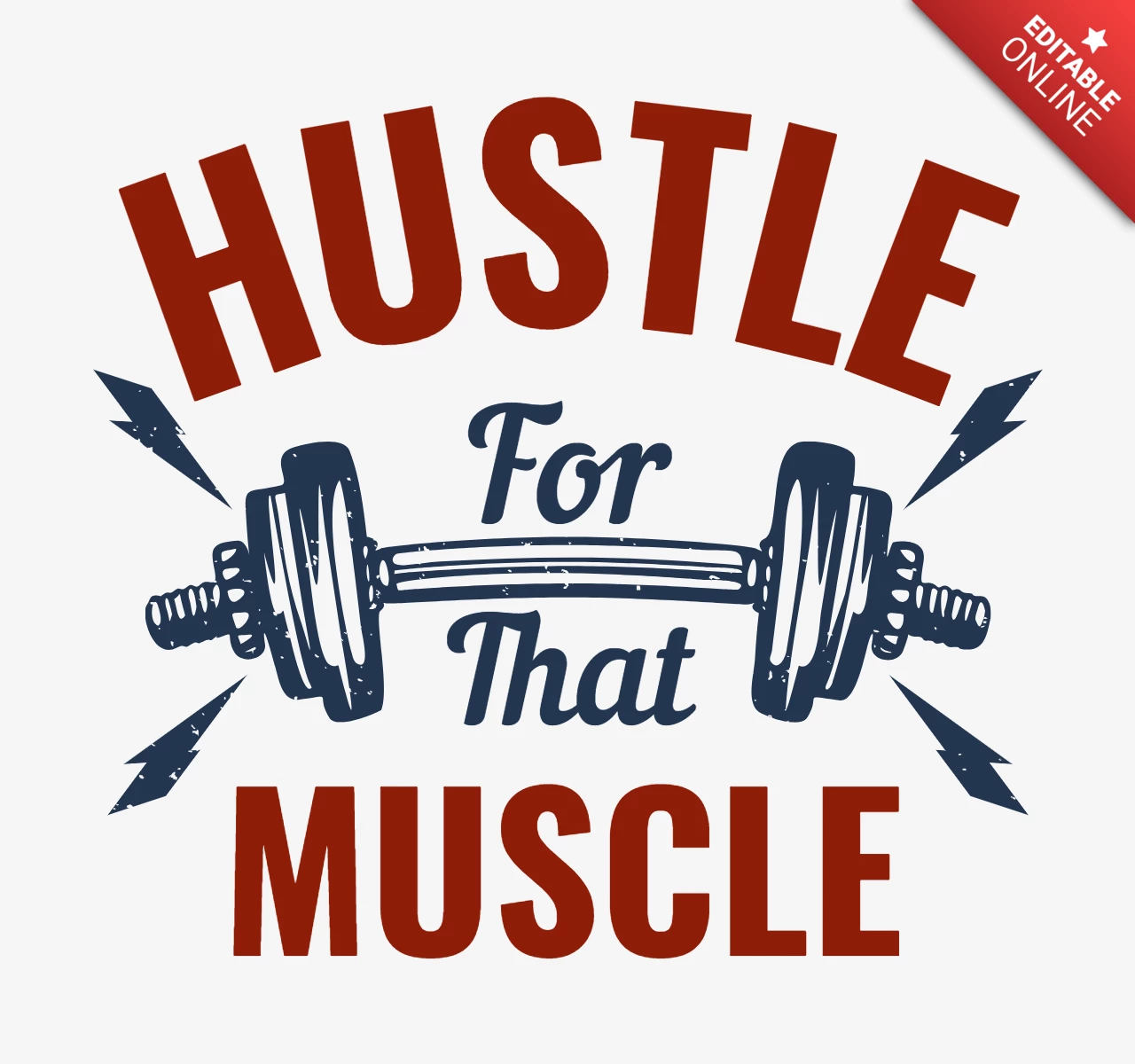 Barbell vintage t-shirt ontwerpsjabloon