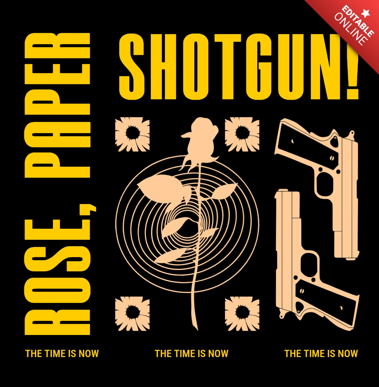 Rose Shotgun Graphic Design Template for Bold Artistic Creations
