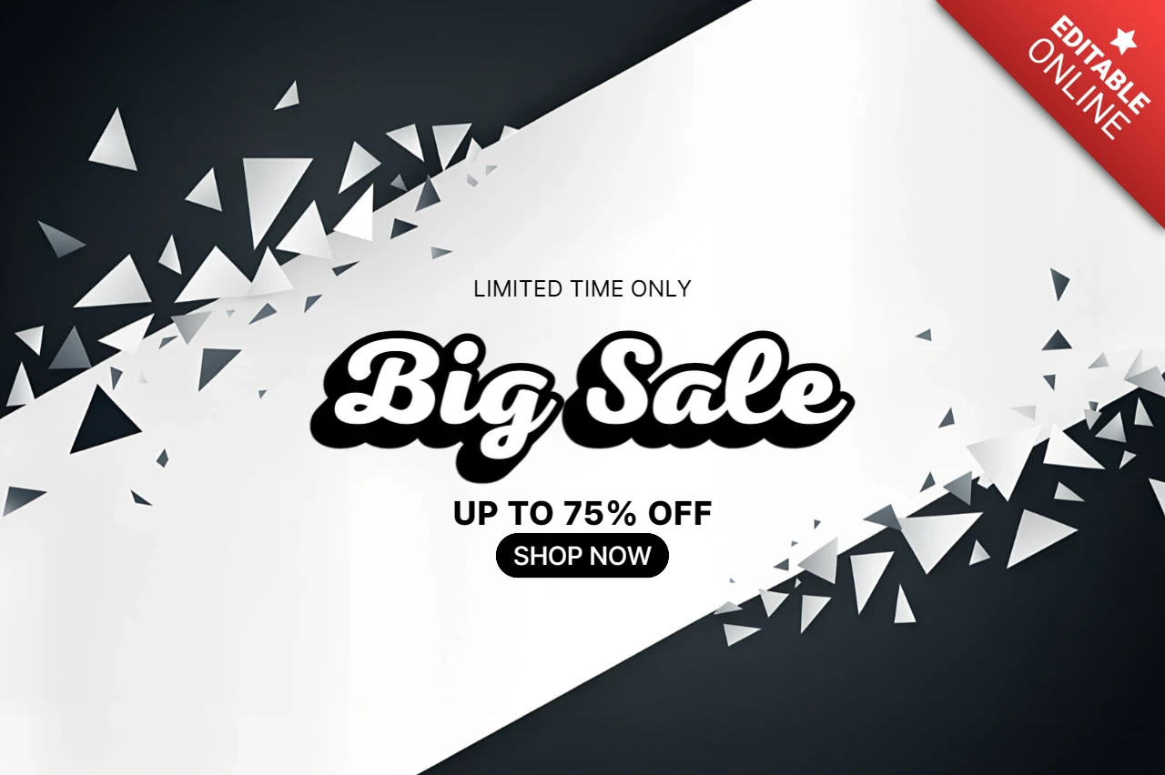 Modelo de design triangular moderno para grandes promoções de vendas