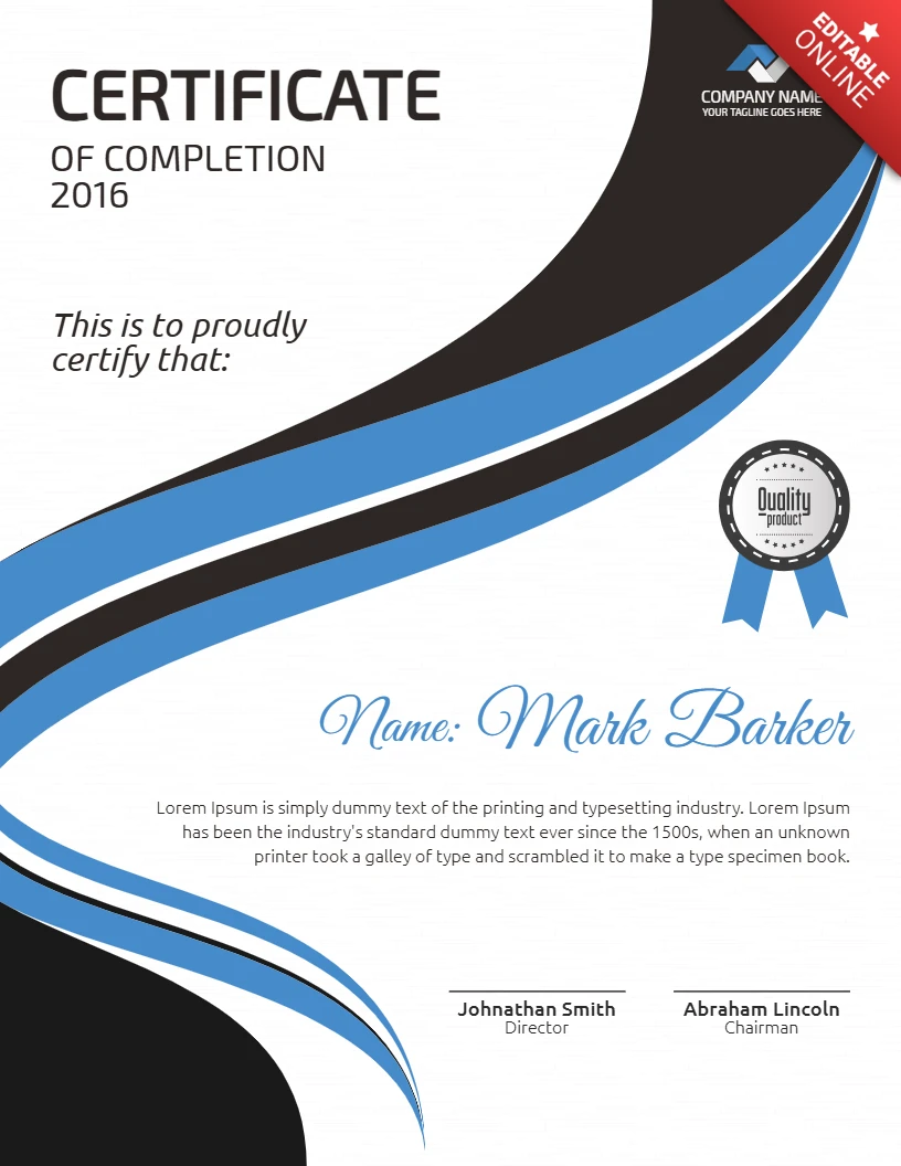 Abstract geometrisch certificaat post ontwerpsjabloon