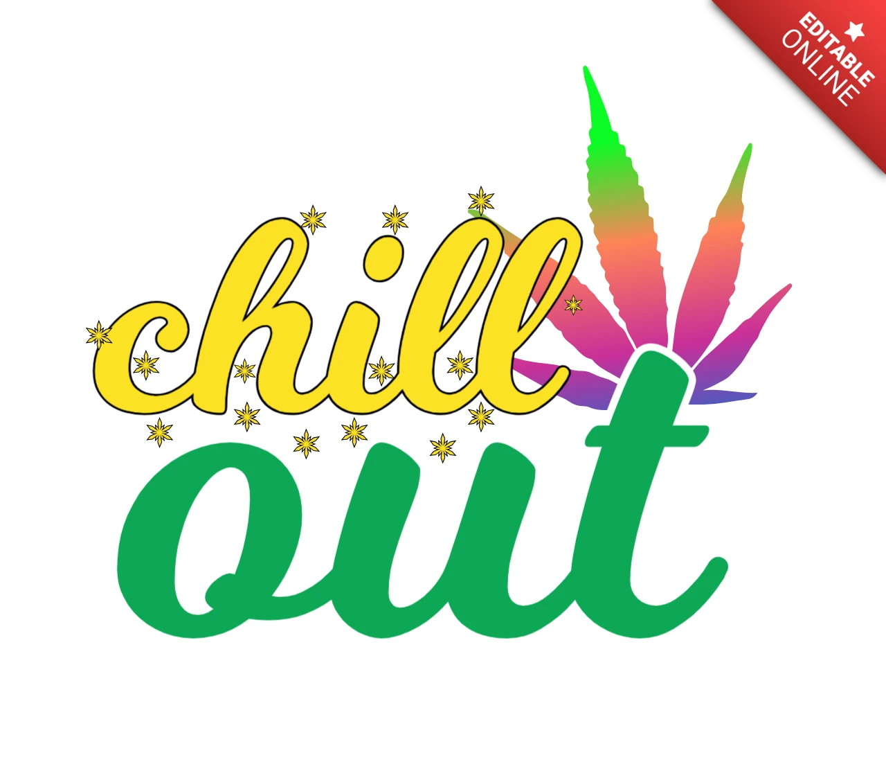 Modello di maglietta Chill out weed