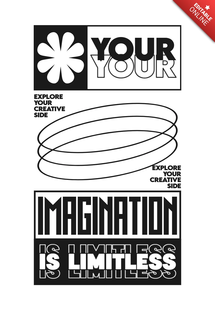 Esplora il tuo lato creativo motivazione artistica con citazione design maglietta template