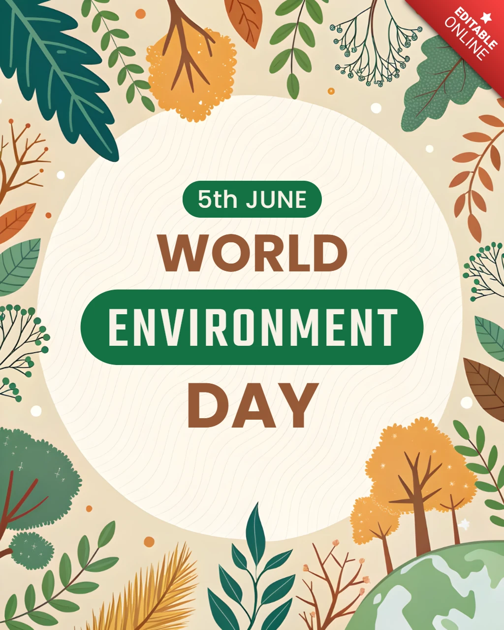 Nature-Inspired Design Template for World Environment Day Celebration