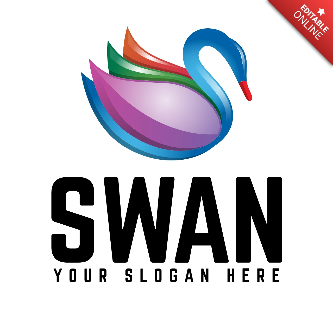 Swan Logo Design Template