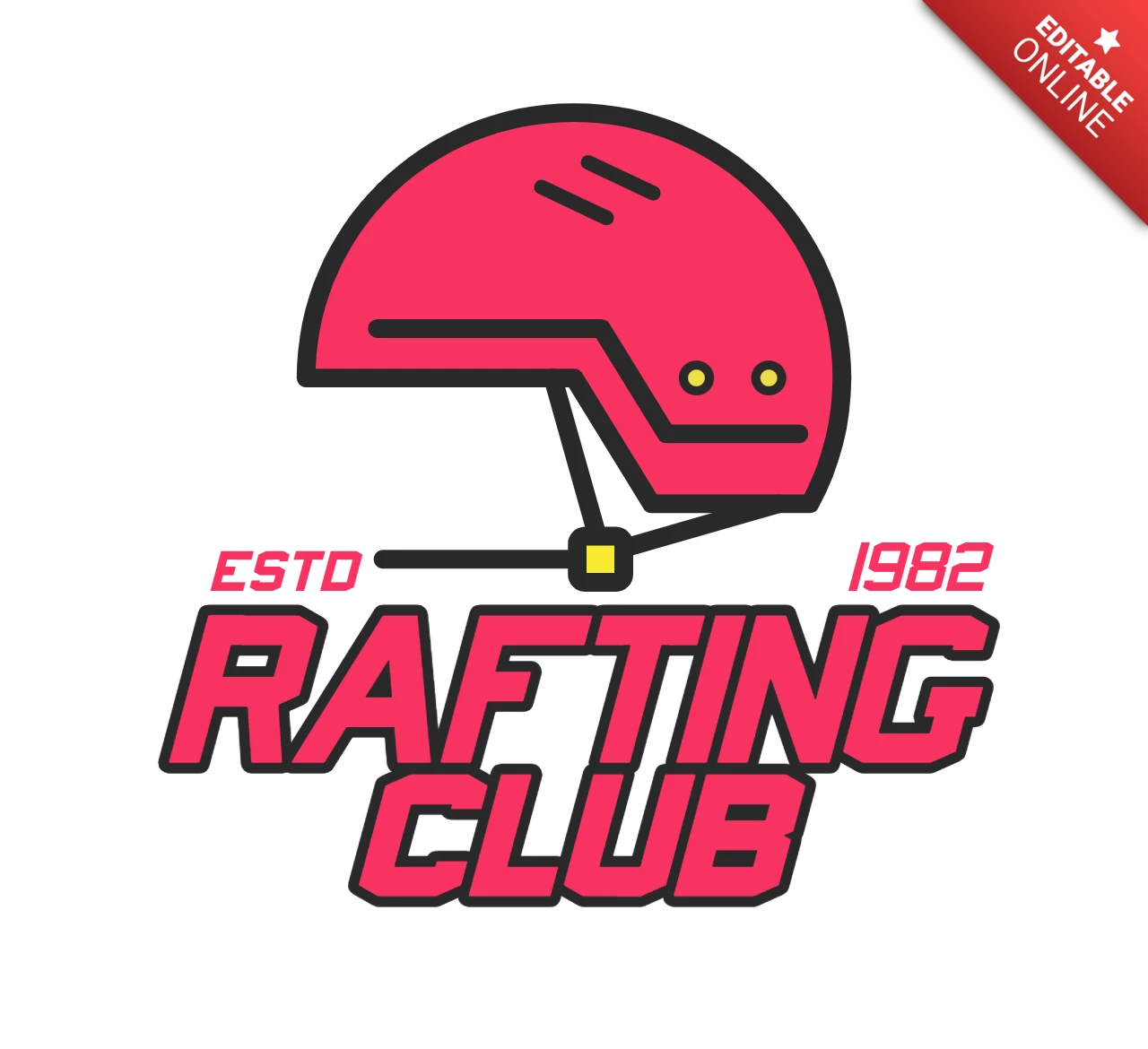 Rafting club logo Vorlage Design