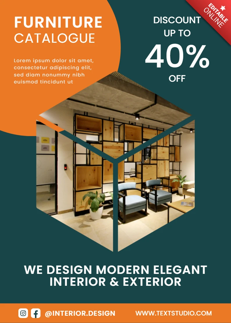 Modern Interior Design Template for Furniture Catalogue