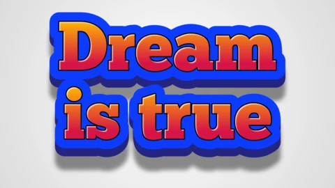 Laura | Blue Orange Red Yellow 3D | Text Effect Generator