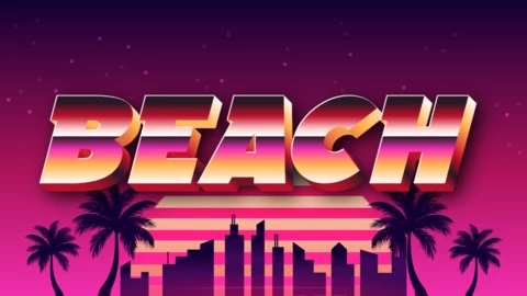 Palm tree Tekst Effect