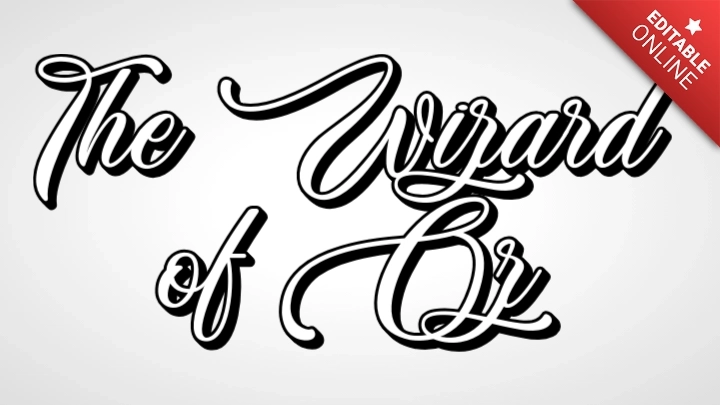 The Wizard of Oz Efeito de texto