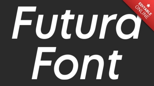 Futura Font Effetto testo