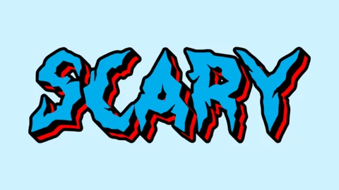 Hindi | Blue Scary | Text Effect Generator