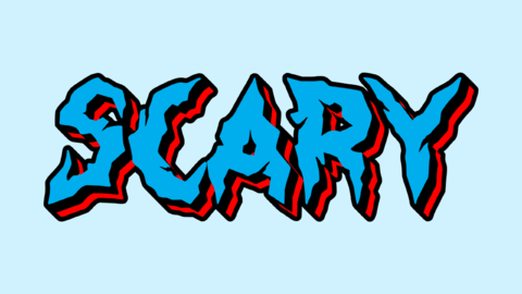 Azra | Blue Scary | Text Effect Generator