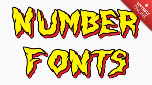 Number Fonts Effetto testo