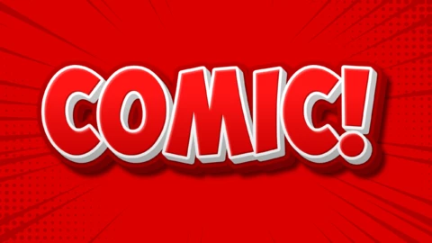 Cartoon | Comic Red Style | Text Effect Generator